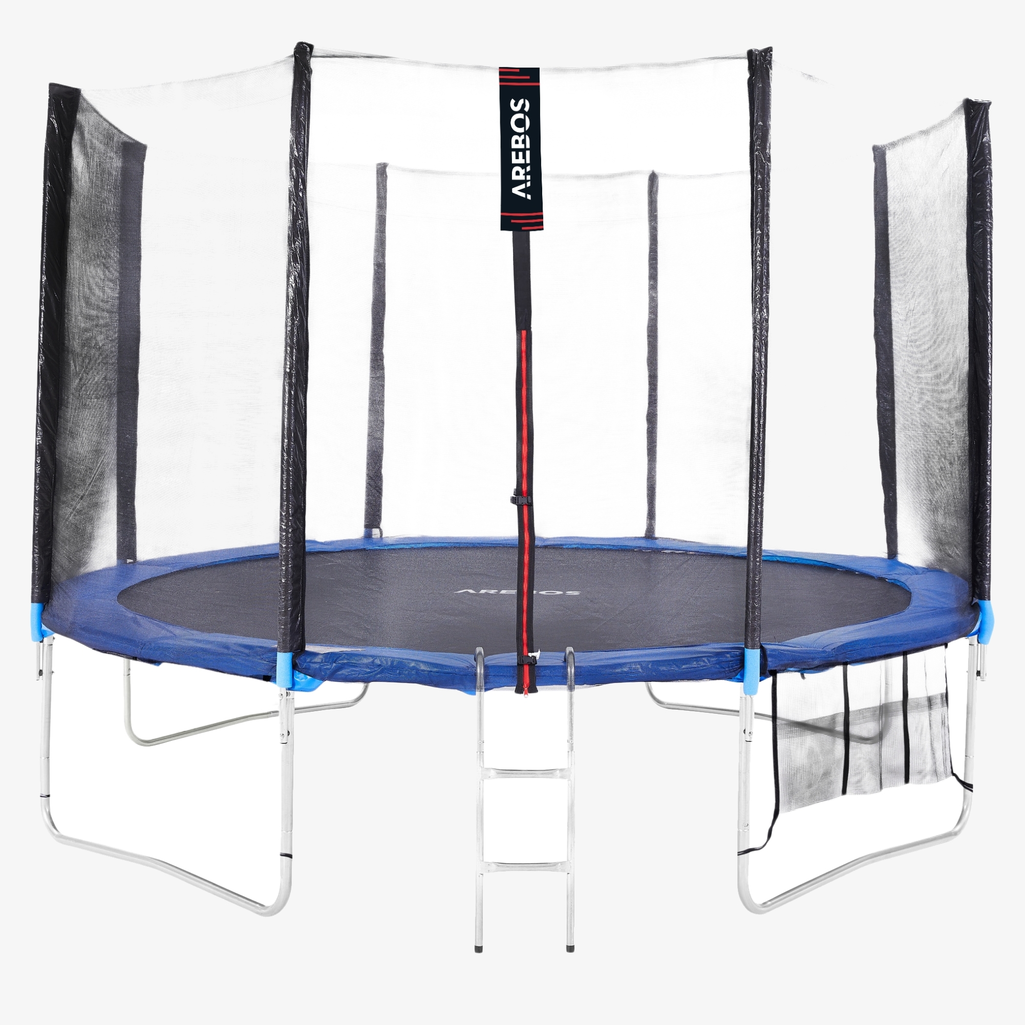 Arebos Trampoline Ø366cm/12feet - Ronde Tuin Trampoline met Veiligheidsnet & Ladder