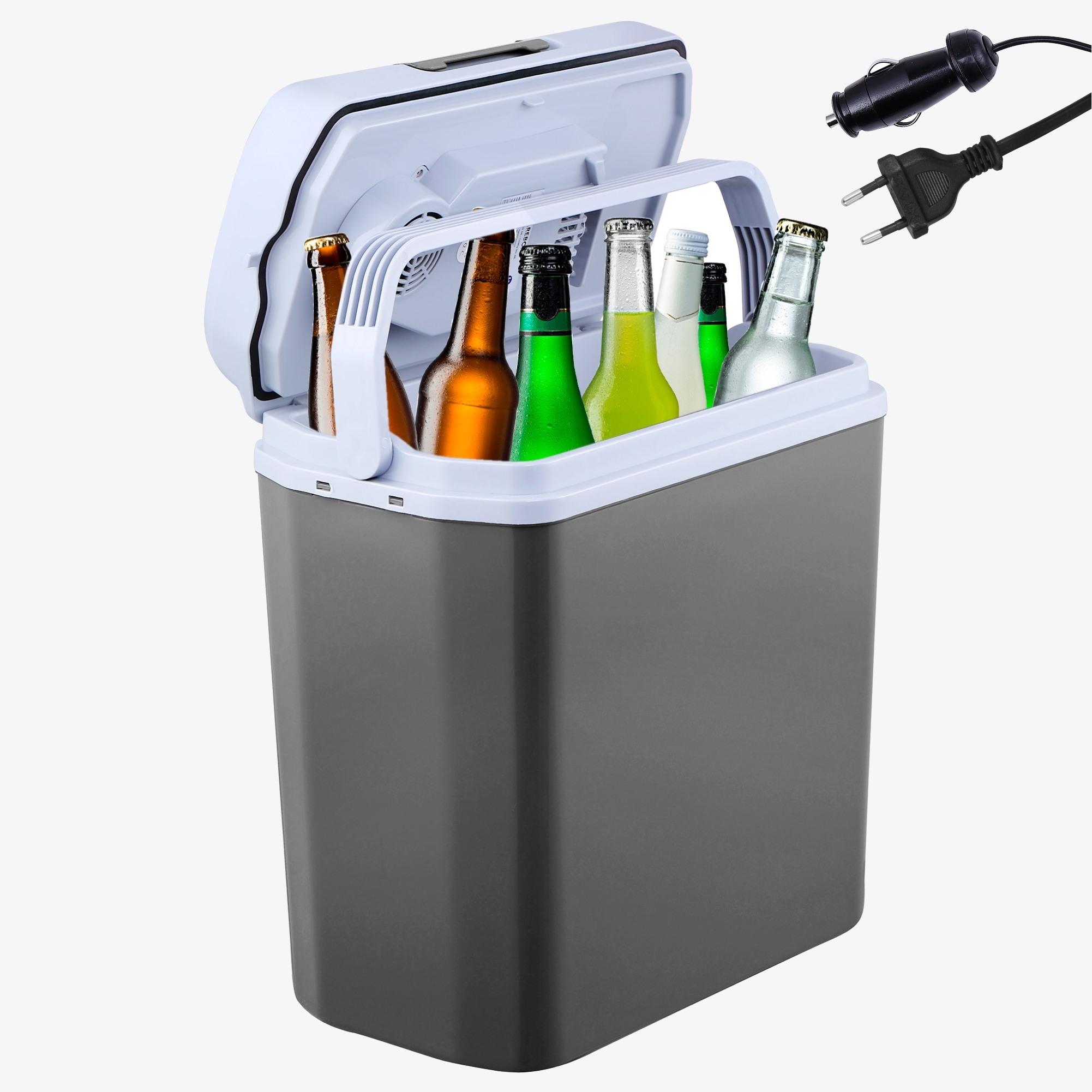 Arebos Thermo-elektrische koelbox 20 L - auto & stopcontact, koel & warm, mobiele koelkast