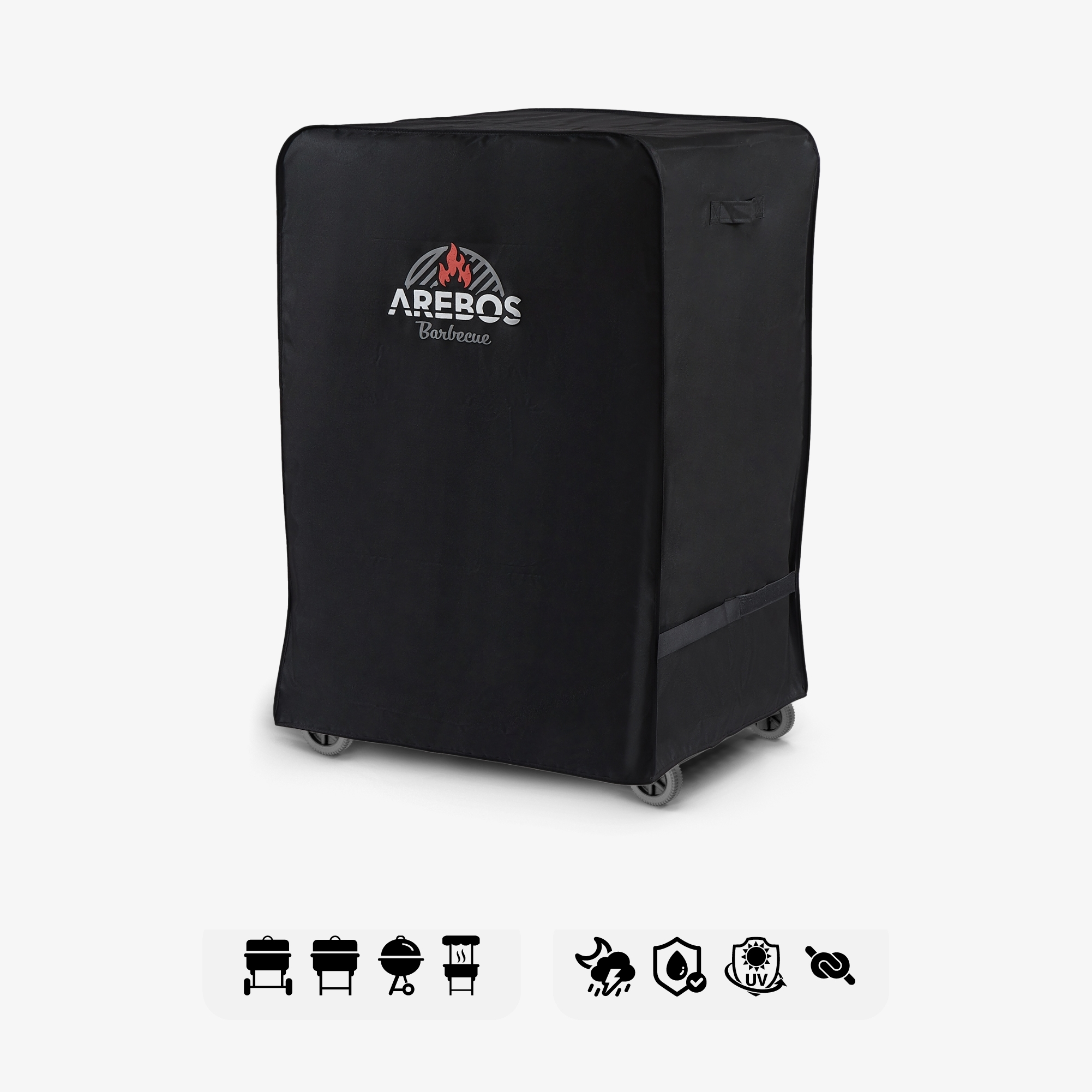 Arebos Universele BBQ-barbecuehoes 76 x 66 x 109 cm, 600D Oxford stof Anti-UV coating Weerbestendig