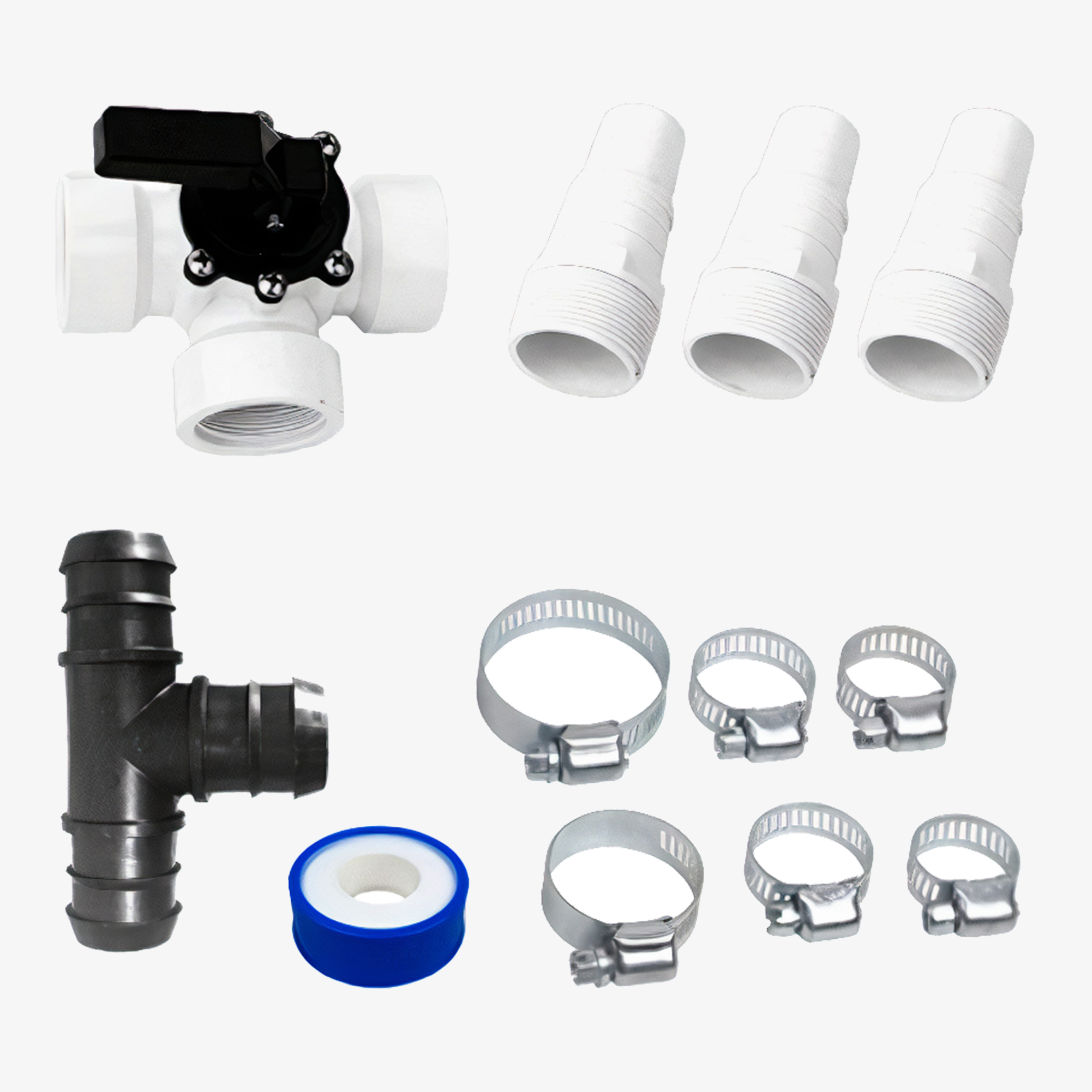 Arebos Bypass Set Pool 1 -onderdeel voor zandfiltersystemen, zwembad- & zonneverwarming, warmtepomp