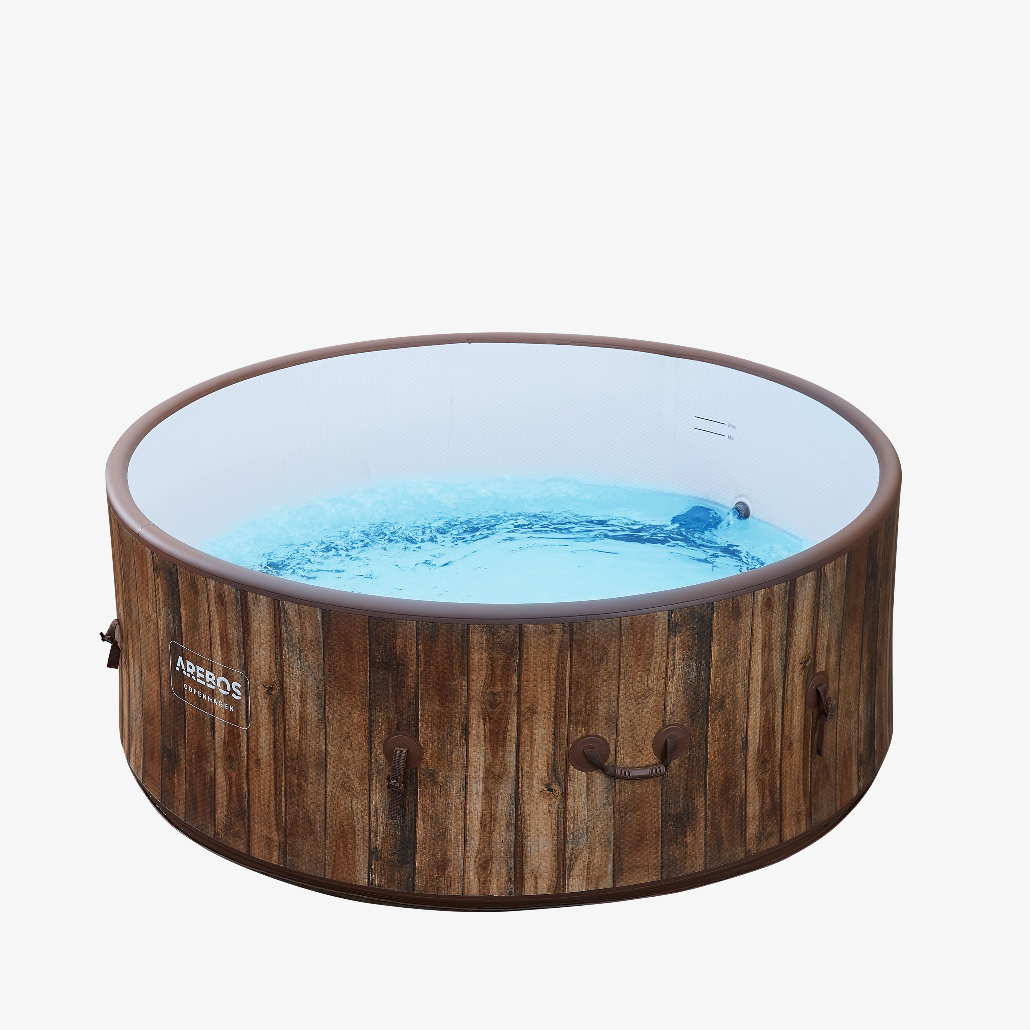 Arebos Whirlpool Copenhagen Bubble Spa Opblaasbaar, Binnen & Buiten, Ø180cm, Spa voor 4 Personen