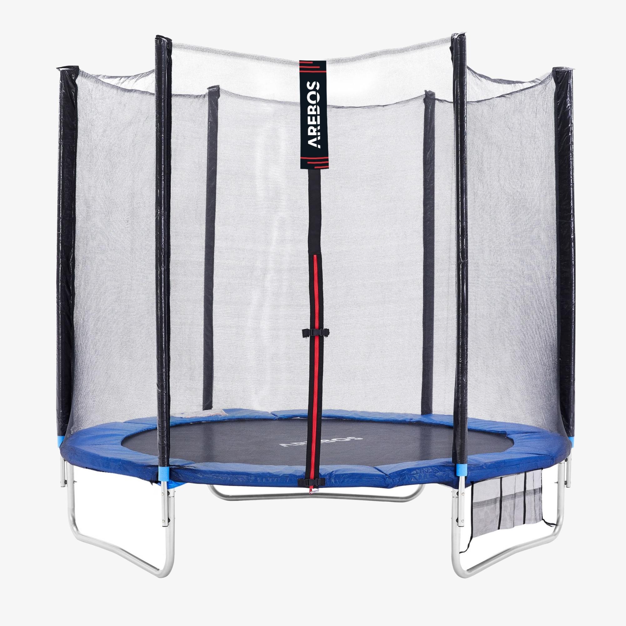 Arebos Trampoline Ø244cm/8feet - Ronde Tuin Trampoline met Veiligheidsnet & Ladder