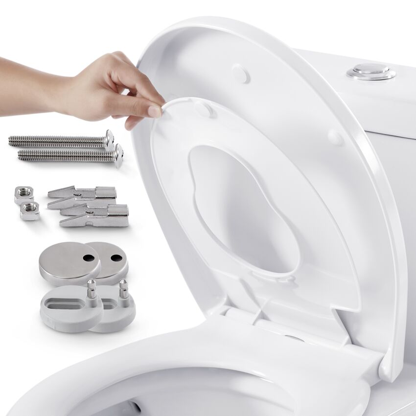 2-in-1 ovale wc-bril met kinderzitje