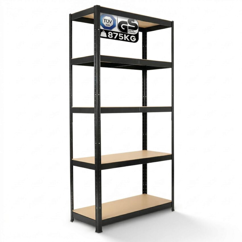 Rek voor zware lasten 180 x 90 x 40 cm 875 kg - Zwart