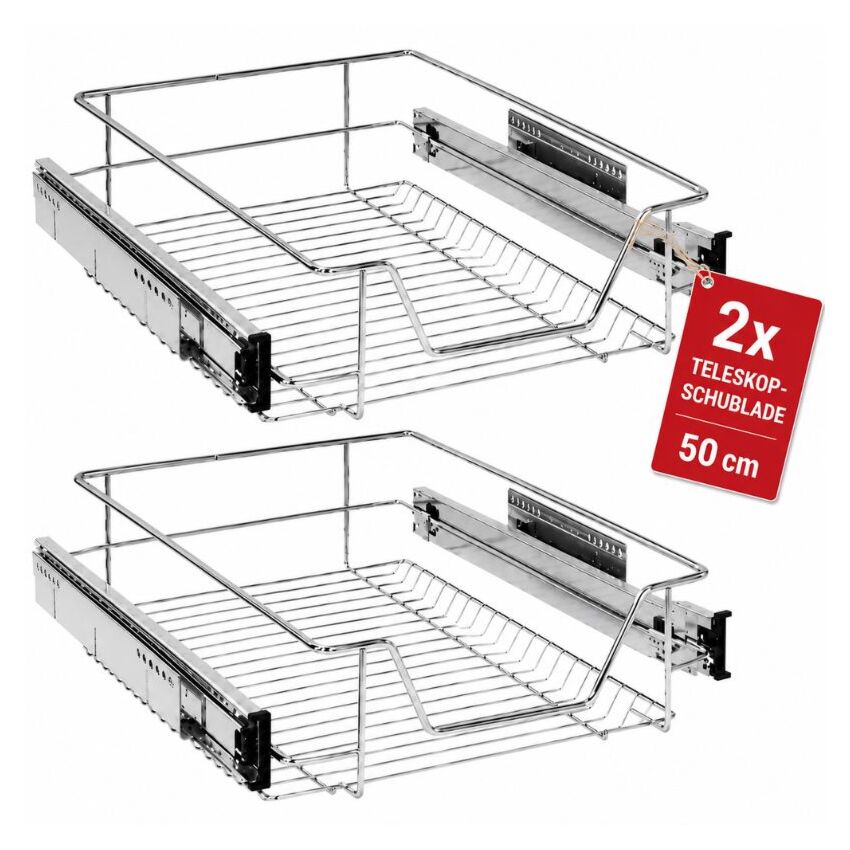 Schuiflade Keukenlade 50cm - 2 Ftukken