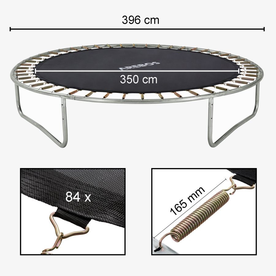 Trampoline springmat 396 cm 84 ogen 165 mm
