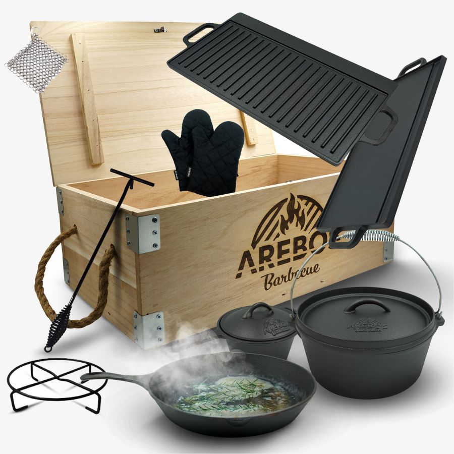 Dutch Oven Set 9-delig in houten doos