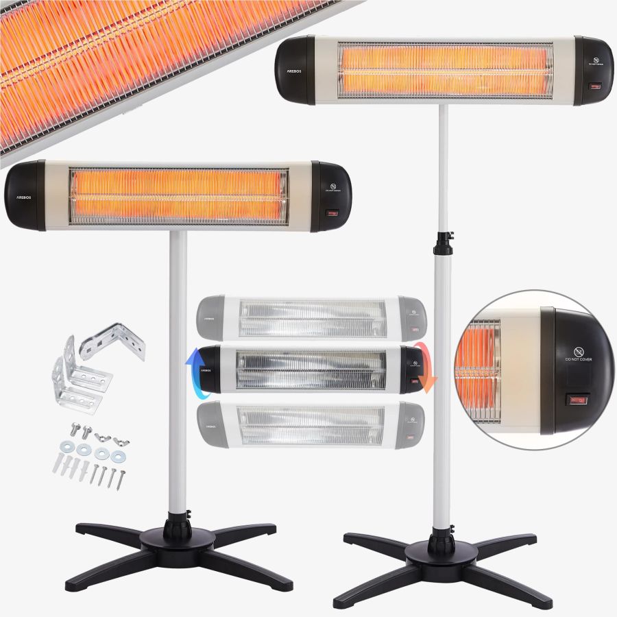 Warmestraler  2500W - incl. kruis statief