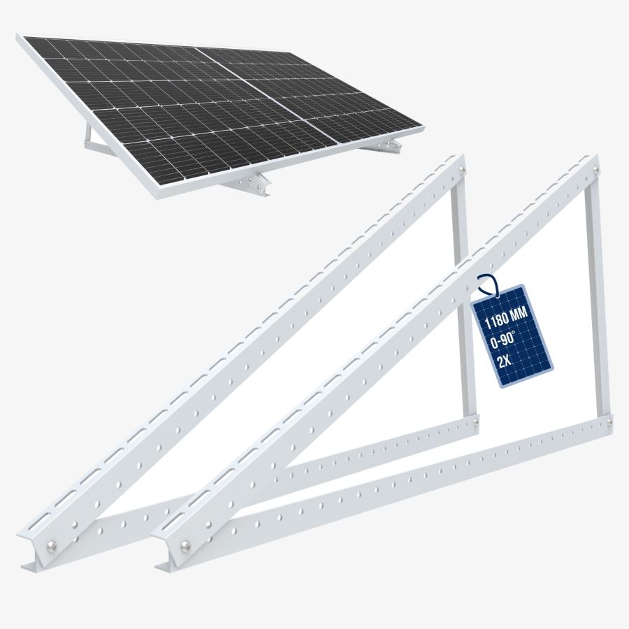 Nuasol Verstelbare zonnepaneelbevestiging 1180mm - Zilver