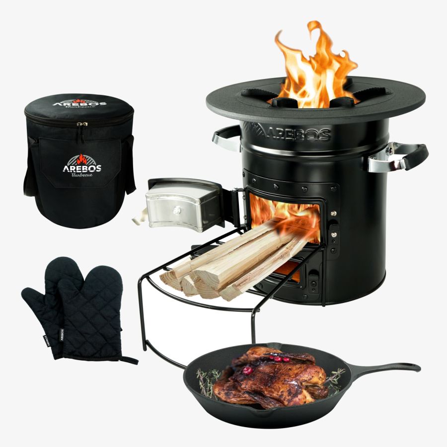 Rocket Stove zwart incl. accessoires