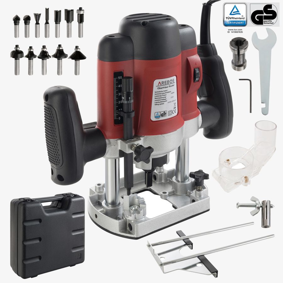 Freesmachine 1200W incl. 12 frezen