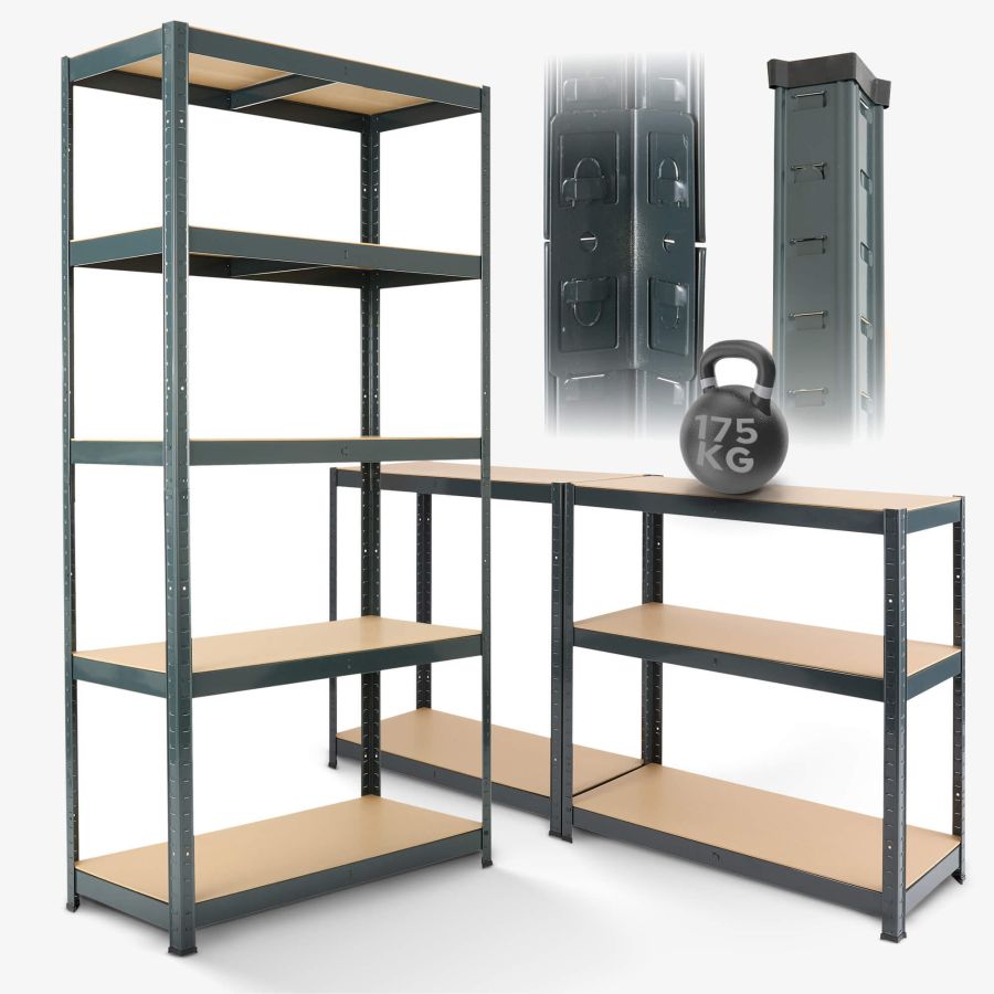 Rek voor zware lasten 180 x 90 x 40 cm 875 kg - Antraziet